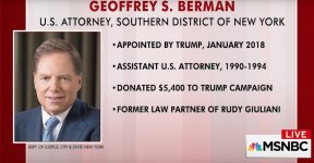 Geoffrey Berman Preet Bharara Donald Trump Michael Cohen FBI raid