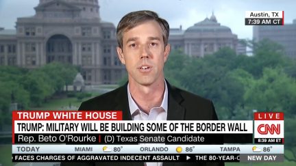 Texas Democrat Beto O'Rourke savages Nancy Pelosi and Chuck Schumer for supporting Trump's border wall.