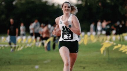 JU student Julia Pernsteiner shown running